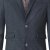 D555 Terry Checked Overcoat Charcoal - Jakne - Moške bunde za Močnejše Postave