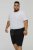 D555 STEFAN1 Elasticated Waist Loop Back Shorts Black - Trenirke & kratke trenirke - Moške Trenirke za Močnejše Postave