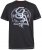 D555 CORTEX California Snake Printed Crew Neck T-Shirt Washed Black - Kratke Majice - Moške kratke majice za močnejše postave
