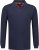 Adamo Peter Comfort fit Long sleeve Polo Navy - Polo majice - Moške Polo Majice za Močnejše Postave