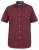 D555 DUNSTABLE S/S Micro AO Print Shirt Burgundy - Srajce - Moške srajce za Močnejše Postave