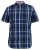D555 HADSTOCK Check Button Down Collar S/S Shirt Navy - Srajce - Moške srajce za Močnejše Postave
