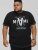 D555 BINGHAM State Of Miami Printed Crew Neck T-Shirt Black - Kratke Majice - Moške kratke majice za močnejše postave