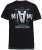 D555 BINGHAM State Of Miami Printed Crew Neck T-Shirt Black - Kratke Majice - Moške kratke majice za močnejše postave
