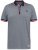 D555 BAYTON 2 Fine Stripe Jersey Polo Grey - Polo majice - Moške Polo Majice za Močnejše Postave