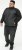 D555 MARSDEN Hybrid Knitted Jacket With Bonded Fleece Lining Black - Jakne - Moške bunde za Močnejše Postave