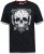 D555 DARREN Skull Printed T-Shirt With Double Layer On Hem & Cuff Black Reno - Kratke Majice - Moške kratke majice za močnejše postave