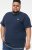 D555 SANDFORD Double Layer On Neck Ribs And Hem Waffle Textured T-Shirt Navy - Kratke Majice - Moške kratke majice za močnejše postave
