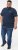 D555 SANDFORD Double Layer On Neck Ribs And Hem Waffle Textured T-Shirt Navy - Kratke Majice - Moške kratke majice za močnejše postave