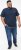 D555 SANDFORD Double Layer On Neck Ribs And Hem Waffle Textured T-Shirt Navy - Kratke Majice - Moške kratke majice za močnejše postave