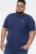 D555 ORSTON Reno Fabric Crew Neck T-Shirt With Chest Embroidery Blue Reno - Kratke Majice - Moške kratke majice za močnejše postave