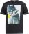 D555 MARTIN Official Batman Printed T-Shirt Washed Black - Kratke Majice - Moške kratke majice za močnejše postave