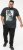 D555 MARTIN Official Batman Printed T-Shirt Washed Black - Kratke Majice - Moške kratke majice za močnejše postave