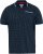 D555 OAKLEY AOP Jersey Polo With Jacquard Collar, Ribs And Chest Pocket Navy - Polo majice - Moške Polo Majice za Močnejše Postave
