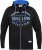 D555 LINGARD Full Zip Hoody With Original Chest Print Black - Puloverji & jopice - Moški Puloverji & Jopice za Močnejše Postave
