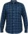 D555 SONNY Navy Check Long Sleeve Shirt With Chest Patch Pocket & Button Down Collar Navy Check - Srajce - Moške srajce za Močnejše Postave