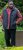 D555 FELIPE Zip Through Padded Gilet With Contrast Colour Lining And Rubber Badge Black - Jakne - Moške bunde za Močnejše Postave