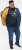 D555 FELIPE Zip Through Padded Gilet With Contrast Colour Lining And Rubber Badge Navy - Jakne - Moške bunde za Močnejše Postave