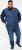 D555 FELIPE Zip Through Padded Gilet With Contrast Colour Lining And Rubber Badge Navy - Jakne - Moške bunde za Močnejše Postave