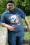 D555 NEAL Skull With Flames Printed Crew Neck T-Shirt Navy/Blue Twist - Kratke Majice - Moške kratke majice za močnejše postave