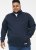 D555 SWANN Quarter Neck Sweatshirt With Quilted Top Panel Navy - Puloverji & jopice - Moški Puloverji & Jopice za Močnejše Postave