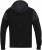 D555 DEAN Couture Zip Through Hoody With Woven Contrast Fabric Trim Black - Puloverji & jopice - Moški Puloverji & Jopice za Močnejše Postave