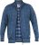 D555 ECCLES Cable Knitted Zip Through Sweater With Bonded Check Lining Denim Marl - Puloverji & jopice - Moški Puloverji & Jopice za Močnejše Postave