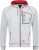 Adamo Michael Hoodie with Zipper Grey - Puloverji & jopice - Moški Puloverji & Jopice za Močnejše Postave