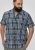 D555 Walsall Button Down Collar Short Sleeve Shirt Navy Shirt - Srajce - Moške srajce za Močnejše Postave