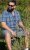 D555 Walsall Button Down Collar Short Sleeve Shirt Navy Shirt - Srajce - Moške srajce za Močnejše Postave