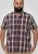 D555 Shields Button Down Collar Short Sleeve Shirt With Pocket Red Check - Srajce - Moške srajce za Močnejše Postave