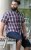D555 Shields Button Down Collar Short Sleeve Shirt With Pocket Red Check - Srajce - Moške srajce za Močnejše Postave