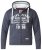 D555 Vadal Full Zip Hoodie Charcoal - Puloverji & jopice - Moški Puloverji & Jopice za Močnejše Postave