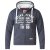 D555 Vadal Full Zip Hoodie Charcoal - Puloverji & jopice - Moški Puloverji & Jopice za Močnejše Postave