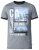 D555 Howie Fine Stripe T-shirt Grey - Kratke Majice - Moške kratke majice za močnejše postave