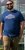 D555 Cheltenham Record With Reflection Printed T-shirt French Navy - Kratke Majice - Moške kratke majice za močnejše postave