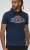 D555 Cheltenham Record With Reflection Printed T-shirt French Navy - Kratke Majice - Moške kratke majice za močnejše postave