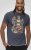 D555 Stockport Multi Coloured Guitar Printed T-Shirt Denim - Kratke Majice - Moške kratke majice za močnejše postave
