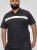 D555 Hinckley Stretch Polo With Contrast Tipping Collar Navy - Polo majice - Moške Polo Majice za Močnejše Postave