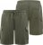 D555 Wigan 1 Elasticated Waist Fleece Cargo Shorts Khaki - Trenirke & kratke trenirke - Moške Trenirke za Močnejše Postave