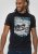 D555 Knowle Detroit Motor Bike Printed Crew Neck T-Shirt Navy - Kratke Majice - Moške kratke majice za močnejše postave