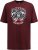D555 Loughborough Official Gas Monkey Crew Neck T-Shirt Burgundy Black Twist - Kratke Majice - Moške kratke majice za močnejše postave