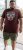 D555 Loughborough Official Gas Monkey Crew Neck T-Shirt Burgundy Black Twist - Kratke Majice - Moške kratke majice za močnejše postave