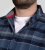 D555 Shrewsbury Long Sleeve with Chest Pocket Blue/Navy Check TALL SIZES - Srajce - Moške srajce za Močnejše Postave