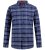 D555 Shrewsbury Long Sleeve with Chest Pocket Blue/Navy Check - Srajce - Moške srajce za Močnejše Postave