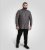 D555 Wakefield Long Sleeve AOP Guitar Printed Shirt Grey - Srajce - Moške srajce za Močnejše Postave