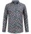 D555 Wakefield Long Sleeve AOP Guitar Printed Shirt Grey - Srajce - Moške srajce za Močnejše Postave