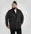D555 Harborough Quilted Jacket with Corduroy Collar Black - Jakne - Moške bunde za Močnejše Postave