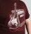 D555 Barnsley Guitar and Amp Crew Neck T-Shirt Burgundy - Kratke Majice - Moške kratke majice za močnejše postave