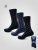 D555 Harold 3 Extra Wide Comfort Fit Socks 3-pack Navy/Denim - Spodnje perilo & kopalne hlače - Moško Spodnje Perilo za močnejše postave